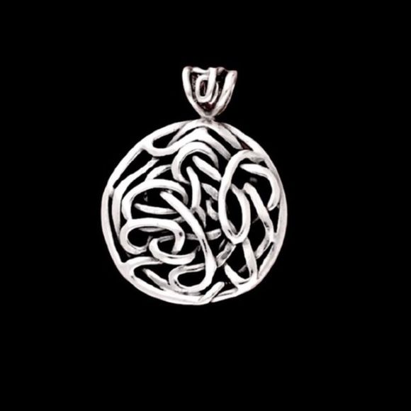 SILPADA Intertwined Circle Oxidized Sterling Silver Knot Pendant S1691 - Picture 12 of 12